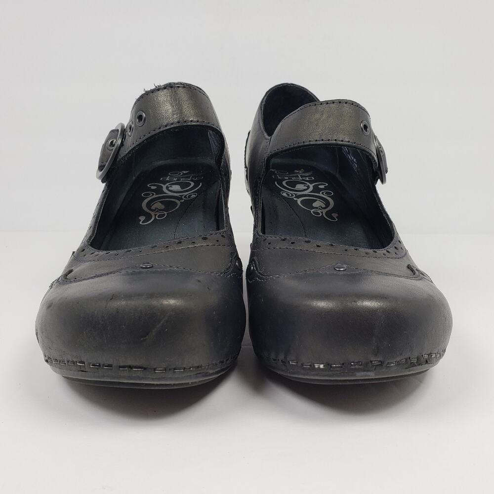 Dansko Nevin Womens Size EU 40 US 9.5-10 Black Leather Mary Jane Steampunk Shoes - Picture 6 of 12